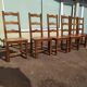 Set of 6 solid oak wood chairs - ferme compagne montage