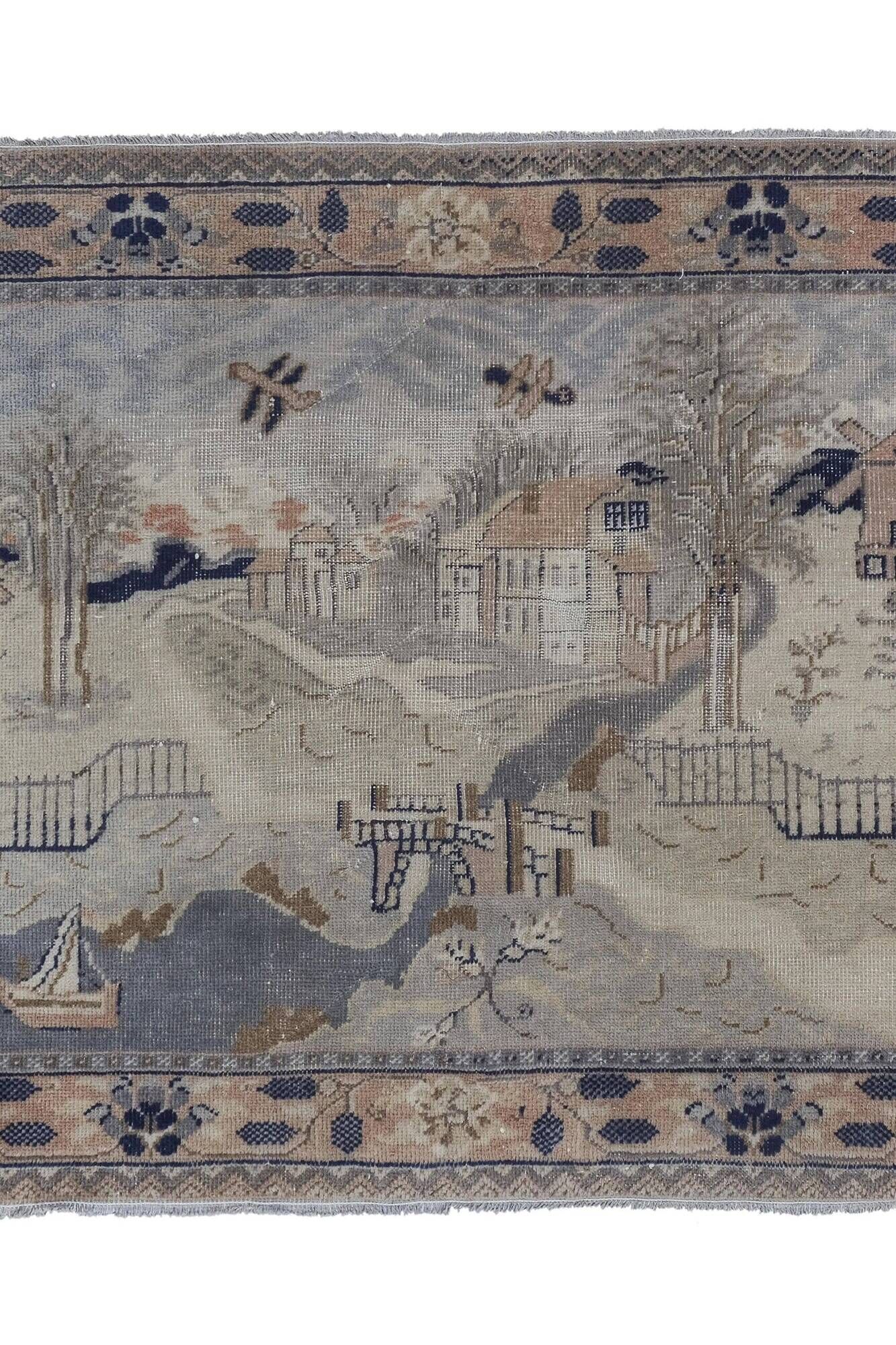 Tapis turc vintage fait main