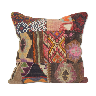 20" x 20" Handmade Patchwork Kilim Pillow Traditional Pillow cover Kilim Cushion Cover Handmade AS85