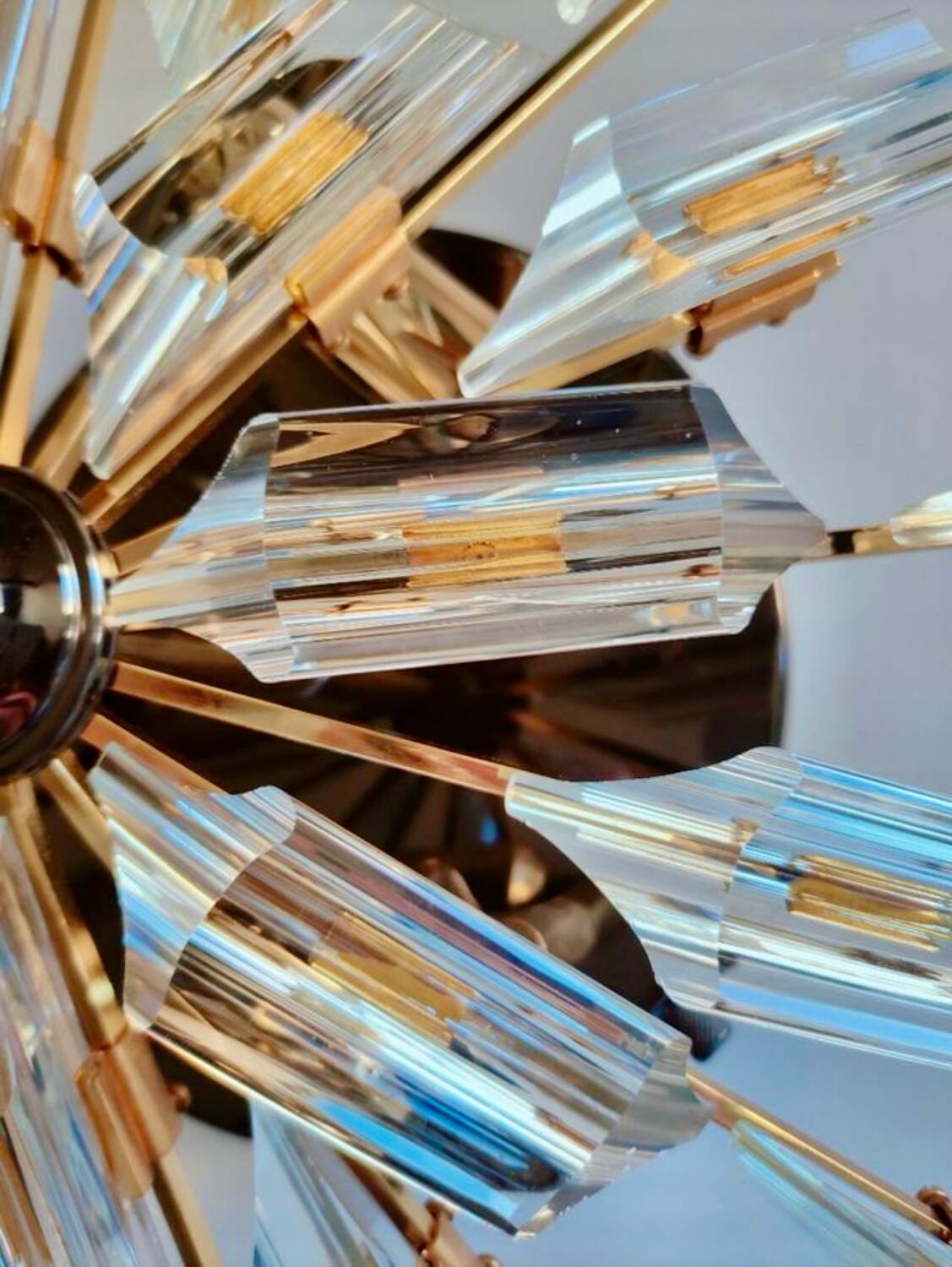 Oscar Torlasco verre et structure solieil , Italie 1970