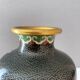 Cloisonne vase, vintage enamel vase