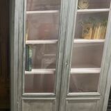 Old Patinated English Showcase Library