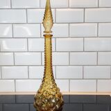 Amber bottle bubbled glass
