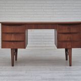 1960s, Danish teak wood desk, drawers.