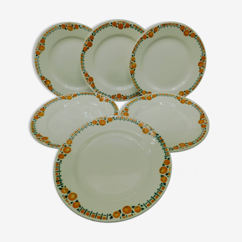 Set de 6 assiettes plates Saint-Amand Céranord - Cotentin