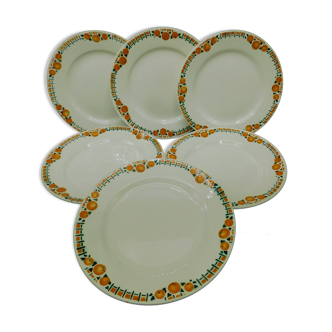 Set de 6 assiettes plates Saint-Amand Céranord - Cotentin