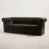 Chesterfield-style leather sofa set, set of 3