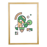 Illustration - Abstract geometric graphic colorful A3 poster numbered #007
