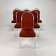 Set of 6 Belgium Tubular Frame and Velvet Dining Chairs, 1970s