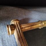 old mirror imitation bamboo gold papier-mâché  43 cm X 28, 5 cm