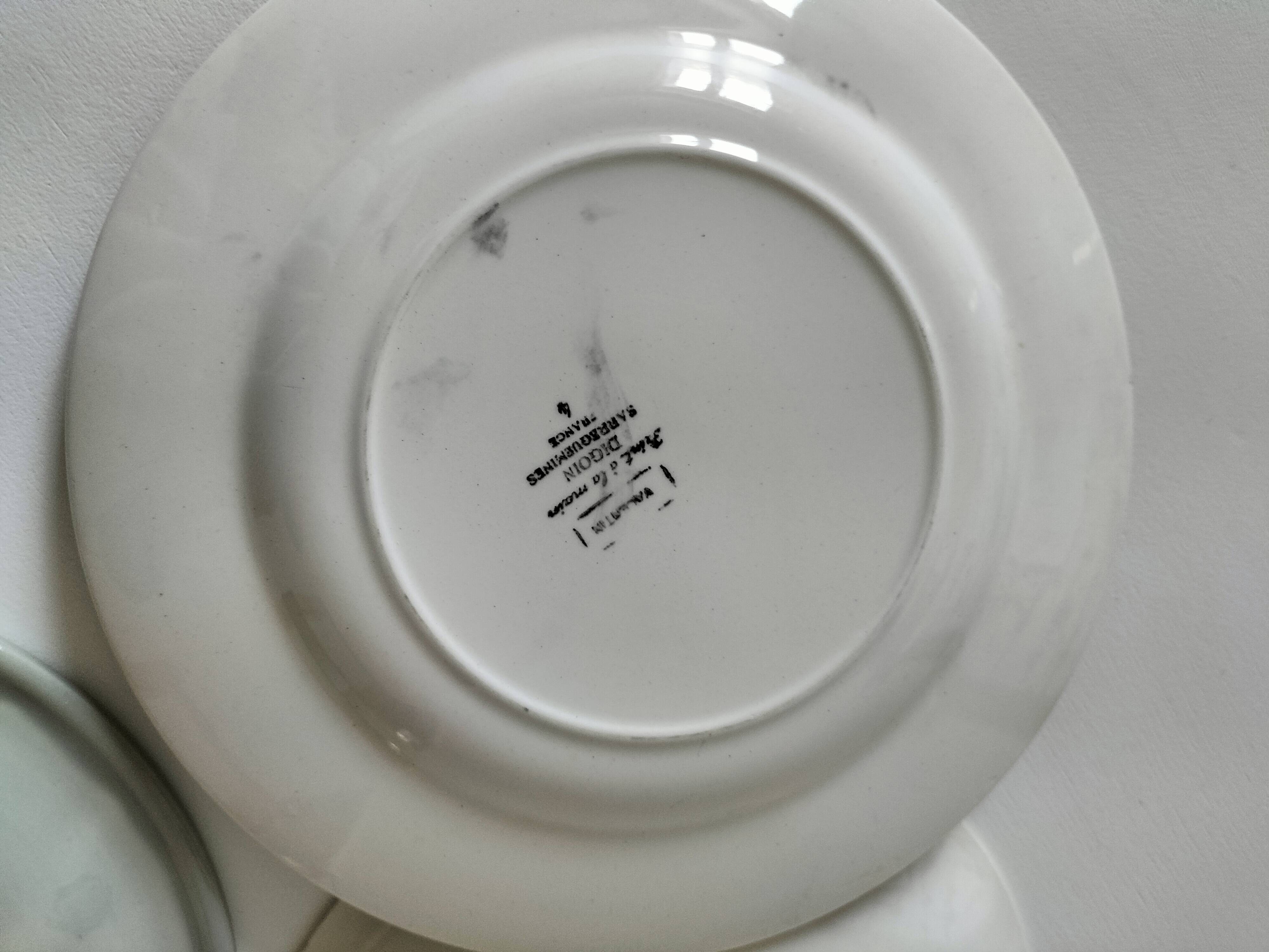Set of vintage French plates – Gien, Lunéville & Digoin – 1960s