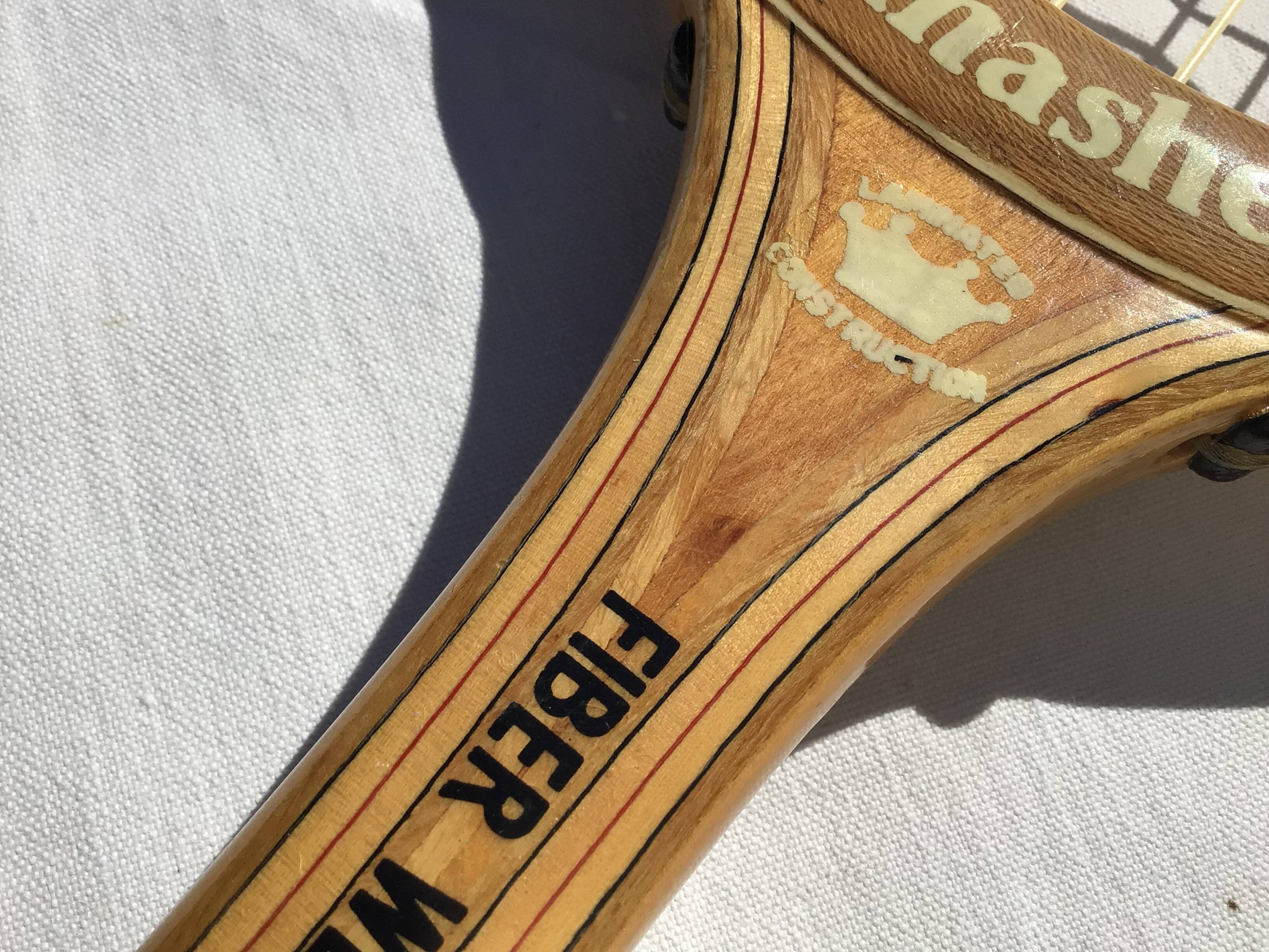 Smasher wooden tennis racket