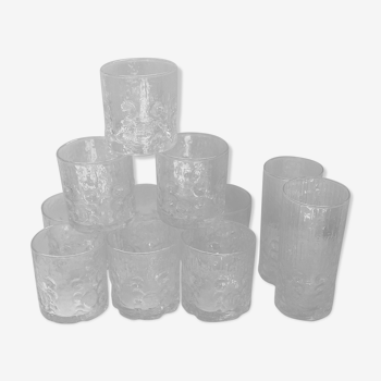 Lot de 11 verres publicitaires BP 70's