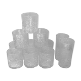 Set of 11 advertising glasses BP 70's