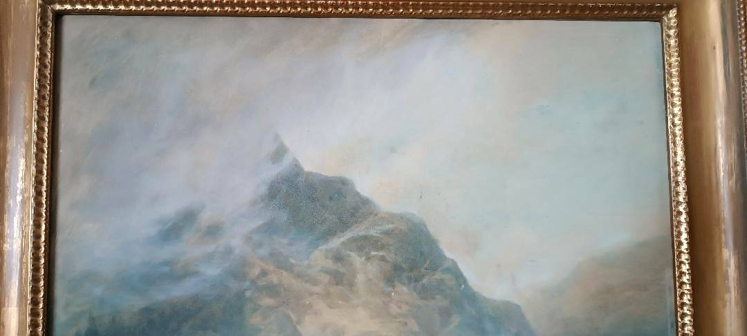 Large watercolor - Landscape dated 1887 by Edmund Phipps