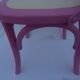 Chaise enfant rose en bois  H 64 cm