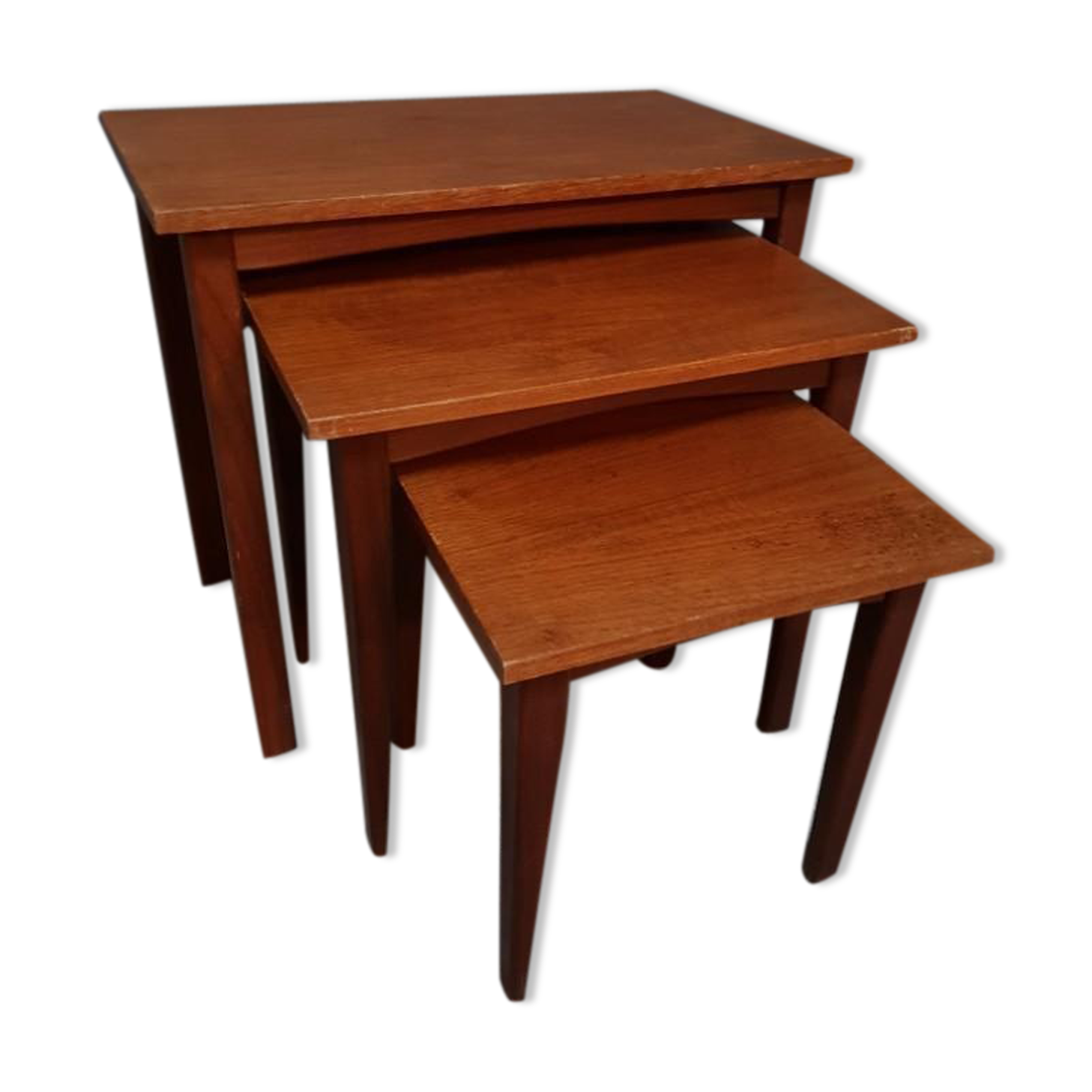 Set of  3 retro teak tables
