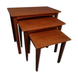 Set of  3 retro teak tables
