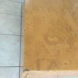 Wooden table with burl by Jean Claude Mahey