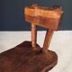 Rustic Alpine Hand-Carved Oak Chair, France, 1920s
