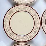 Set of 6 flat plates Longchamp model "Colmar"
