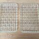Set of 2 small molded glass presentation dishes