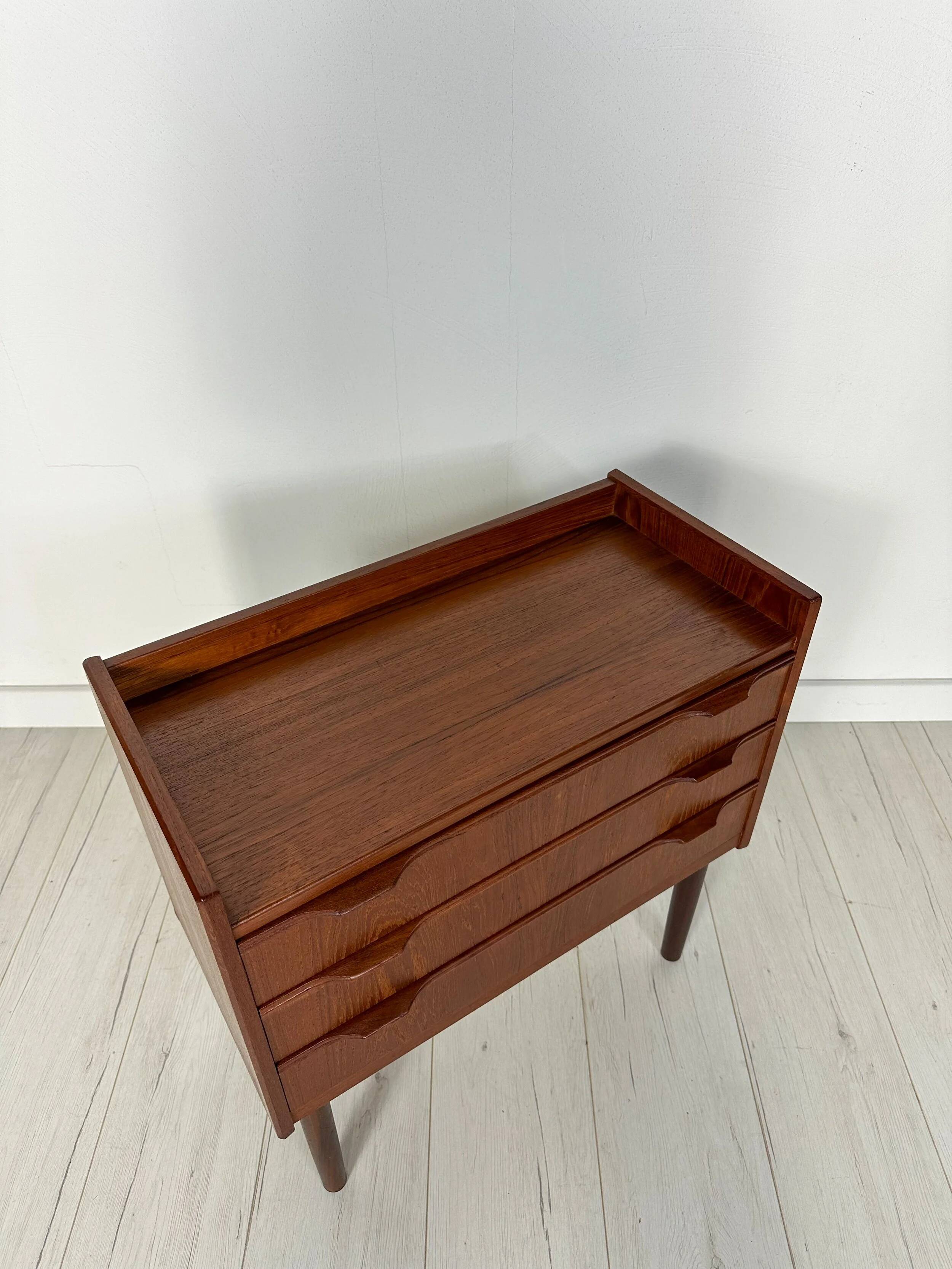 1960s Vintage Small Danish Teak Dresser by Edmund Jørgensen