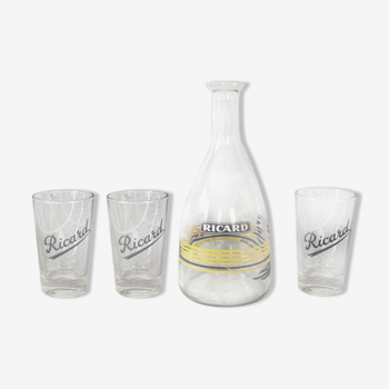 Ricard collector's glass set and carafe