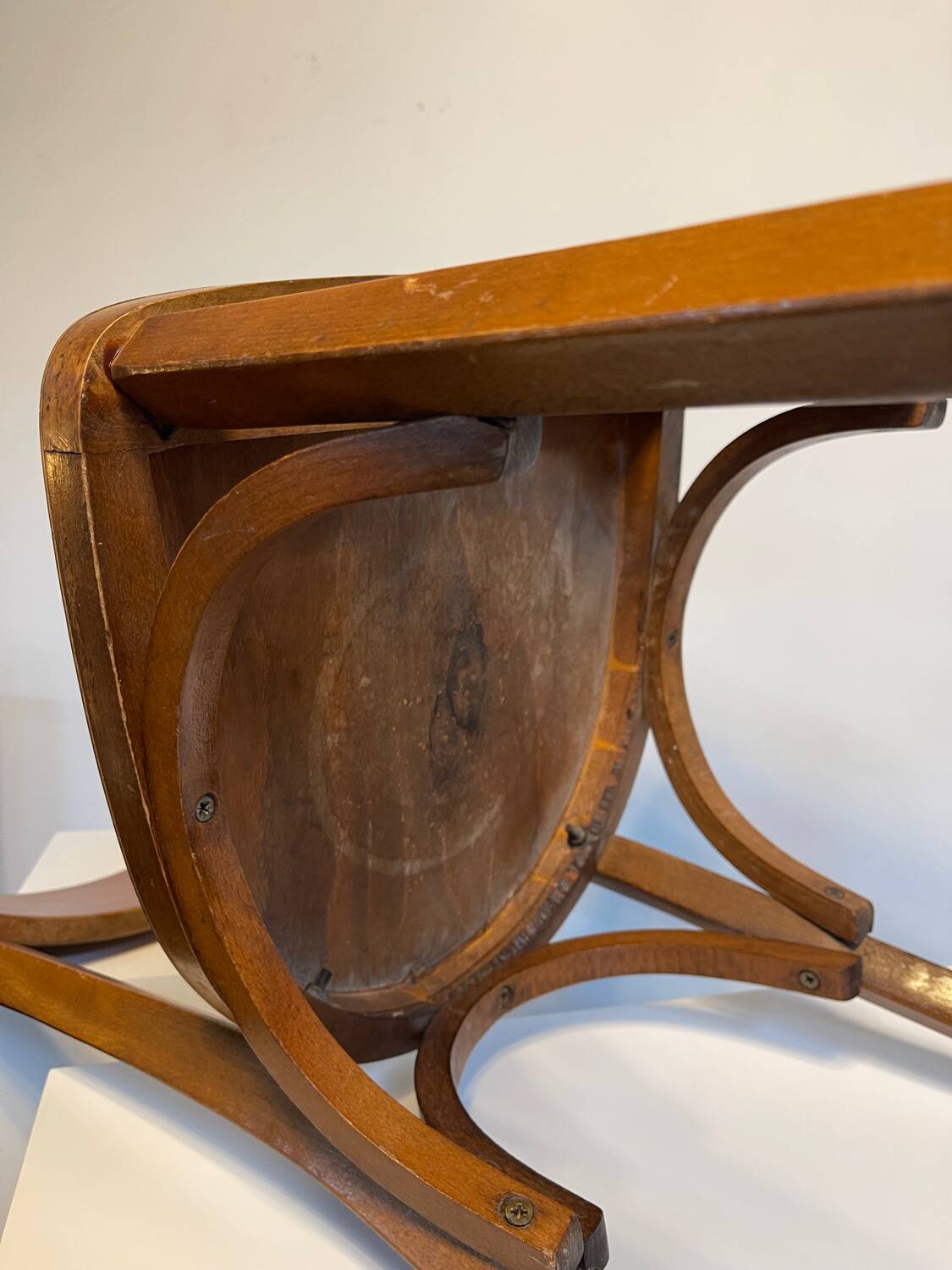 Lot of 60 wooden bistro chairs from the Baumann 1970s