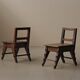 Paire de chaises Modernistes en chêne massif, vers 1940