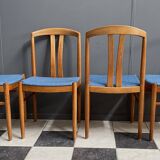 4x Ekstrom Oak dining chairs for Johansson & Soner Sweden 1960s