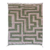 Tapis Contemporain Vert et Beige - 305 x 250 cm