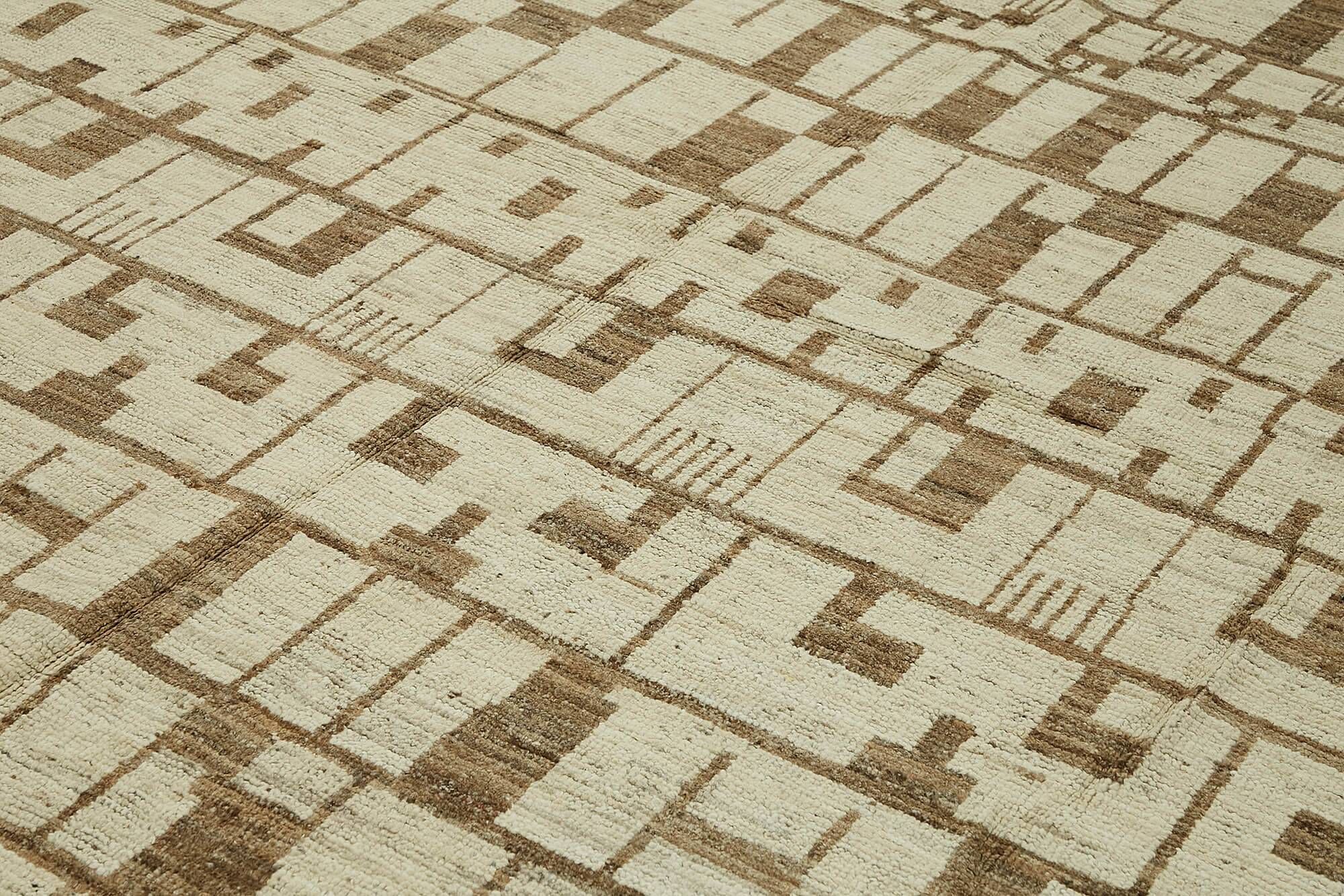 Hand-Knotted Tribal Unique 278 cm x 396 cm Beige Wool Carpet