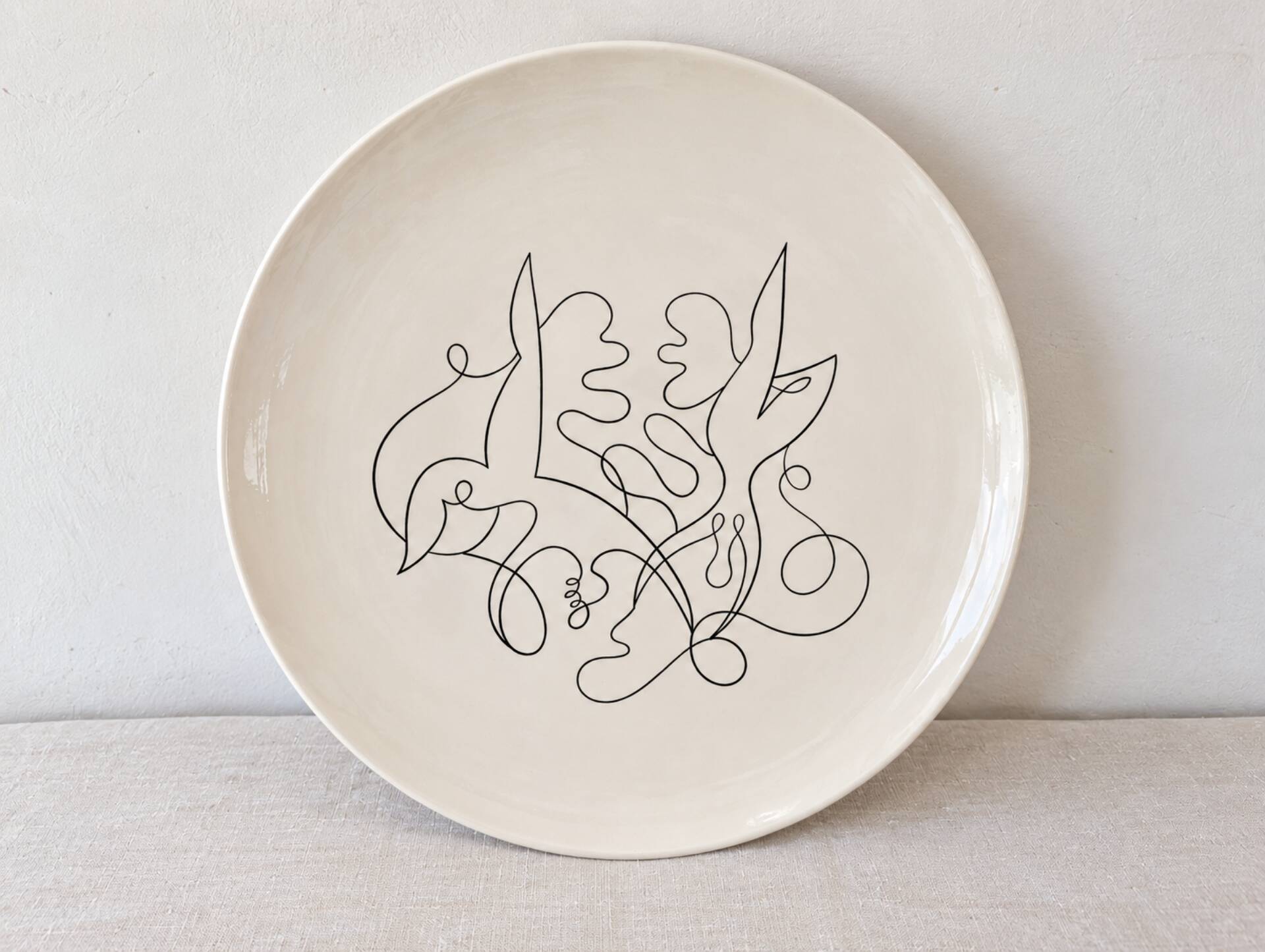 Robert Picault pour Longchamp – Plat « Oiseau » années 60