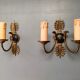 Pair of Empire eagle's head sconces in Palmettes 1900/1920