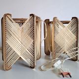 Pair vintage Scandinavian lamps