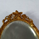 Miroir biseauté face à main ou à suspendre bronze vers 1900 SB152