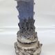 Vase fat lava blue gray Vallauris