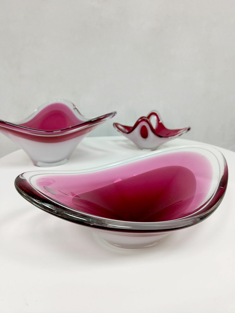 Flygsfors Coquille sculptural glass bowl object Paul Kedelv