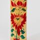 Decorative Naruko Kokeshi doll sculpture from northern Japan, hand-painted.