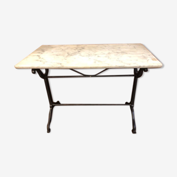 Table de bistrot ancienne dessus marbre