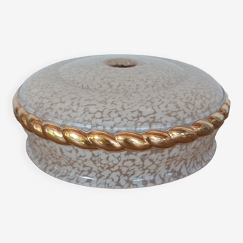 Clichy glass lampshade with golden twist