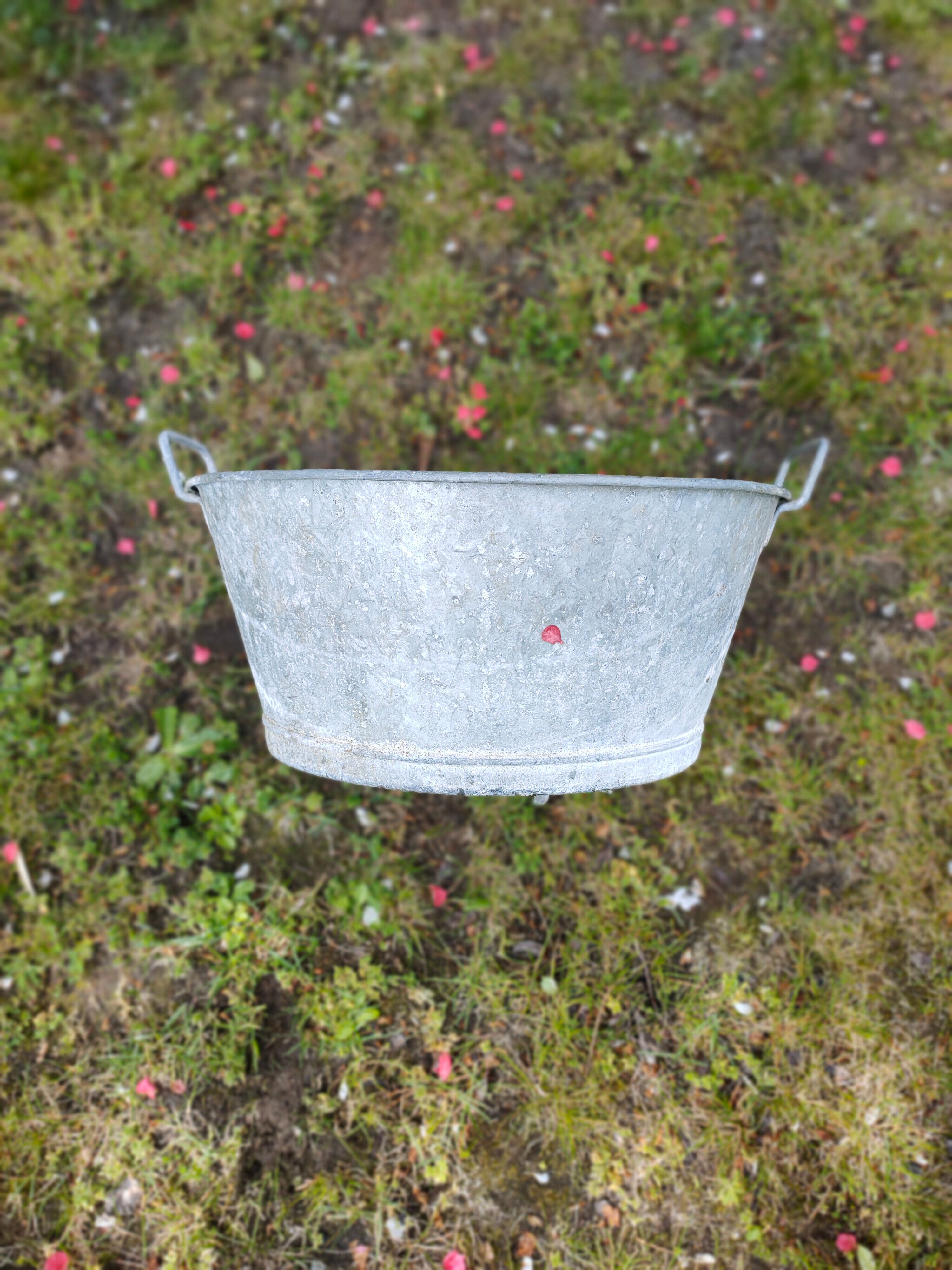 Old zinc basin