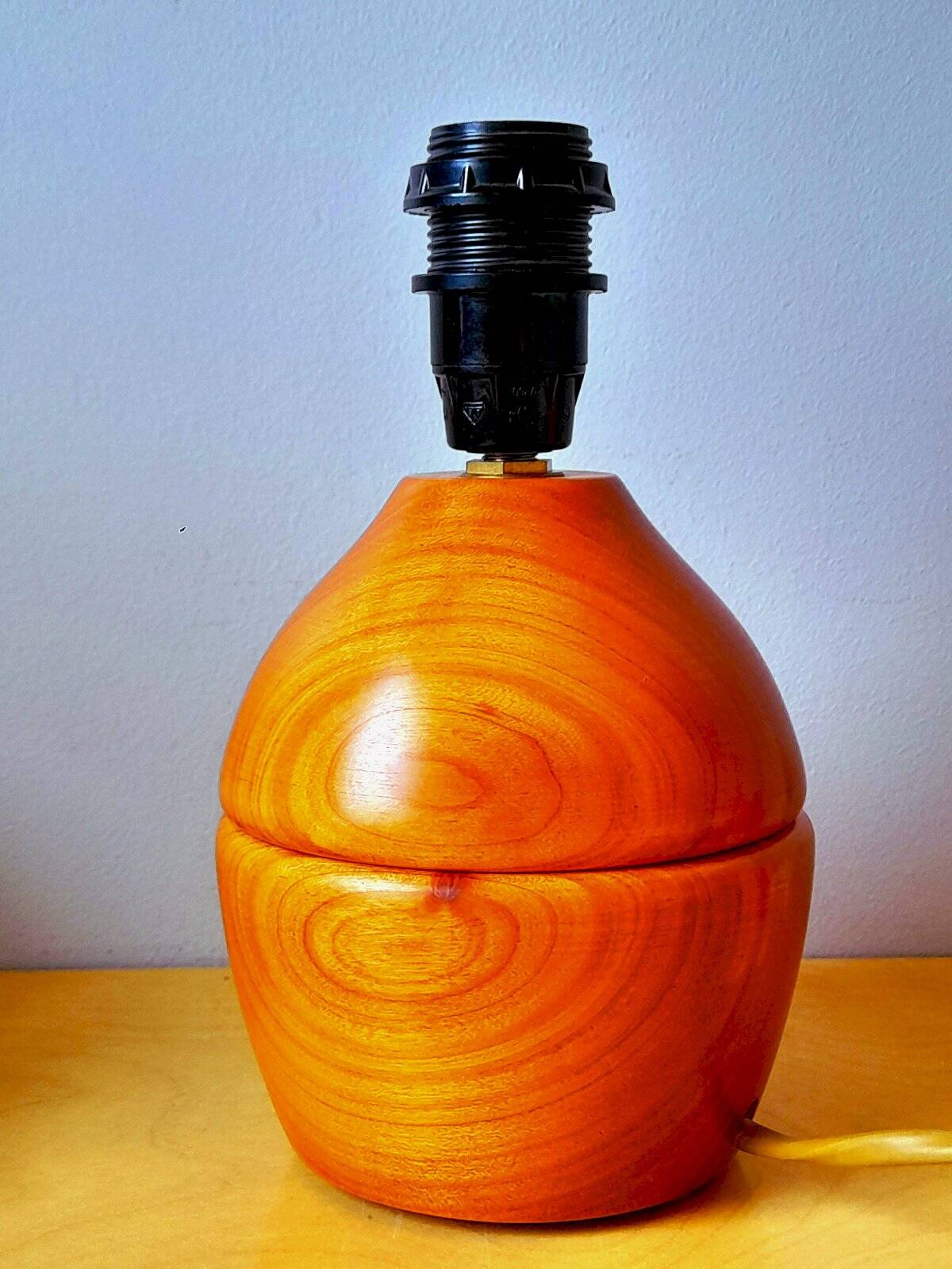 Scandinavian wooden lamp base 1970
