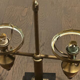 Double lamp fixture in brass, neo-classical style from the 1950s.