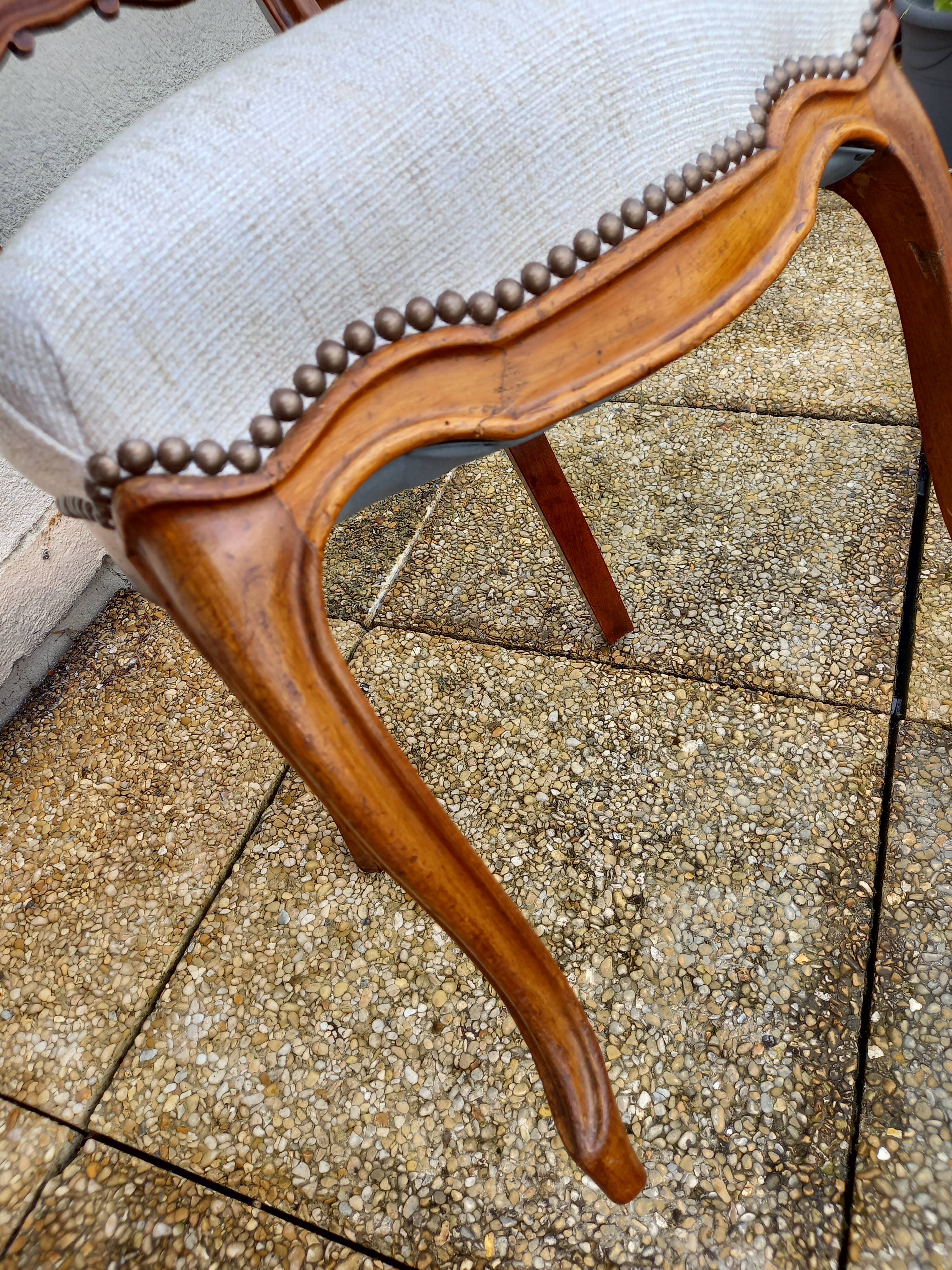 Louis Philippe chair restored beige