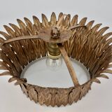 Mid-century Spanish flush mount sunburst