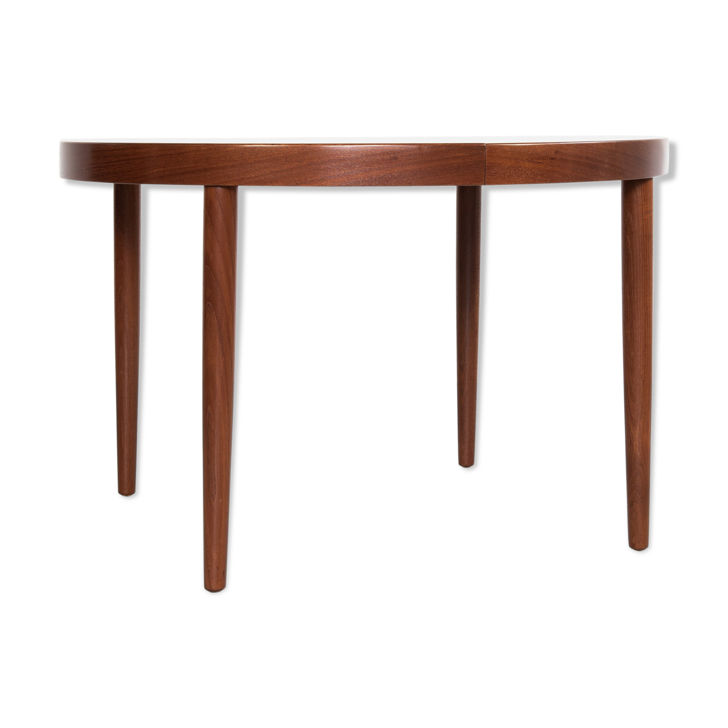 Midcentury Danish round dining table in teak by Gudme 1960s