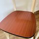 4 wooden chairs and formica kitchen