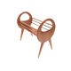Vintage organically designed magazine rack / reading basket from the 1960s